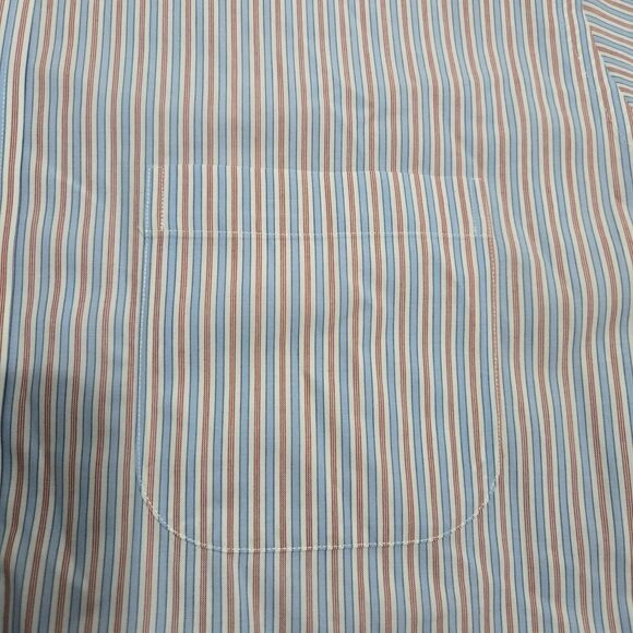 Brooks Brothers Men 34 16 Traditional Fit Striped Cotton Long Sleeve Dress Shirt - Picture 4 of 11